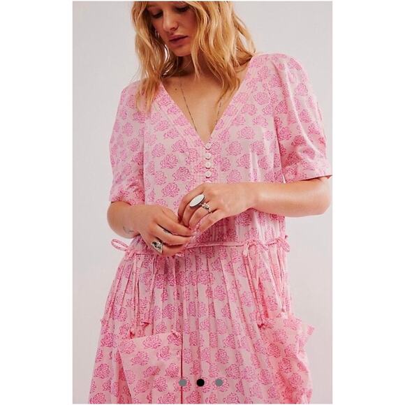 Free People There She Goes Midi Dress Size Small - Picture 1 of 8